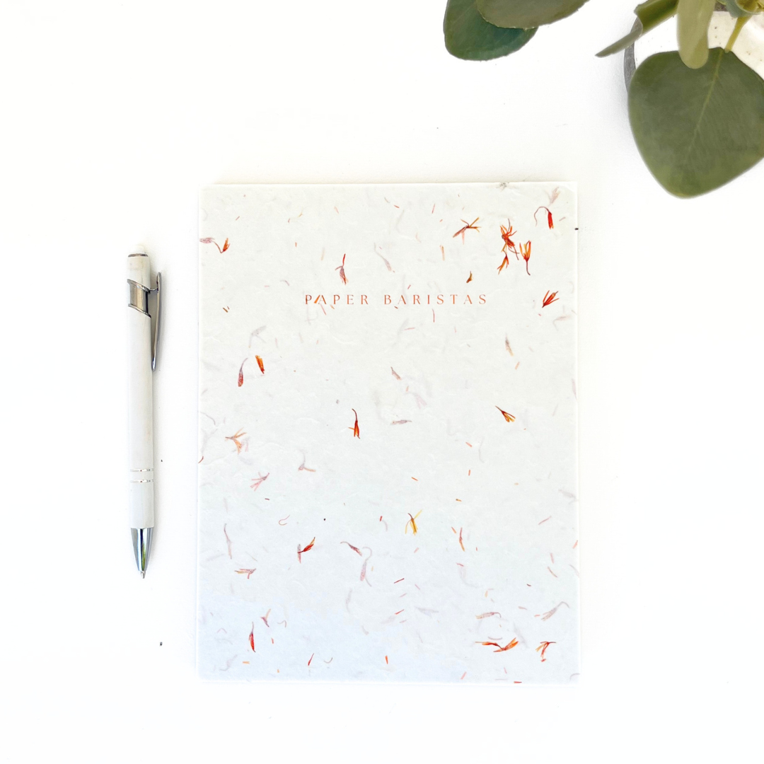 Journal Notebook Planner | Dot Grid Lined Petal Seed Paper