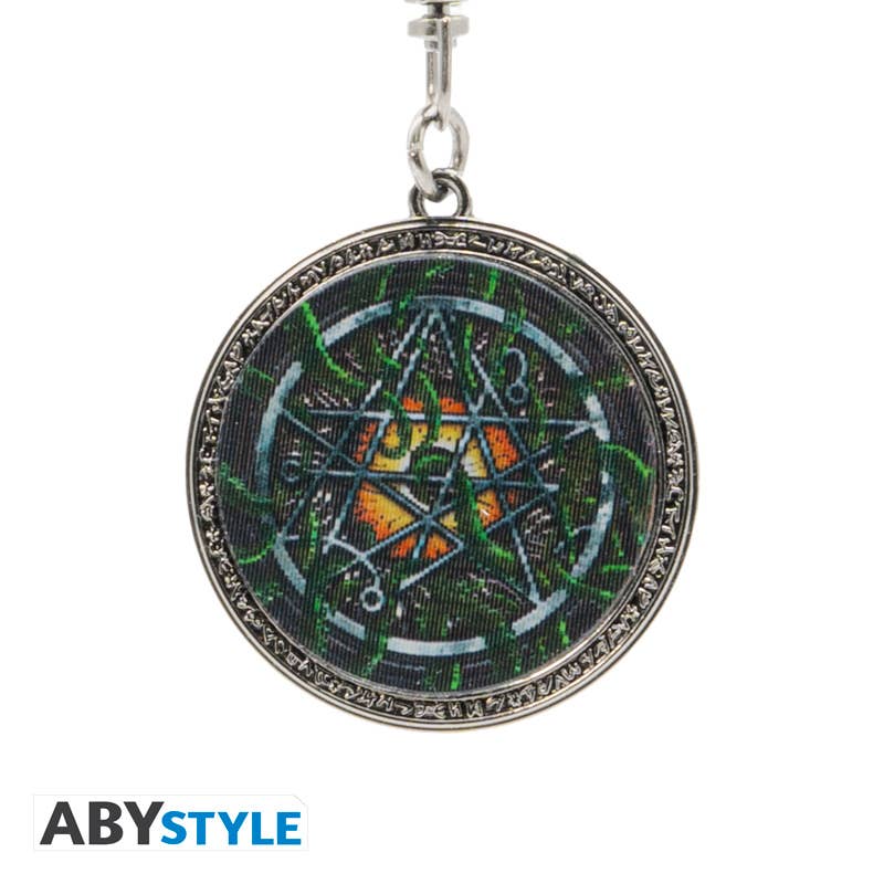 Cthulhu Necronomicon Metal Keychain Multicolored