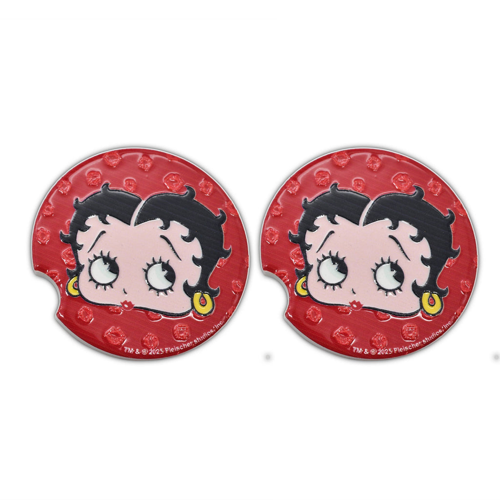 Betty Boop Car Coasters Set of 2- Betty Head