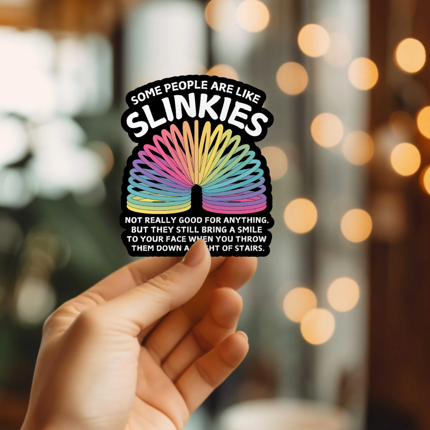 Funny Some People Are Like Slinkies Vinyl Sticker
