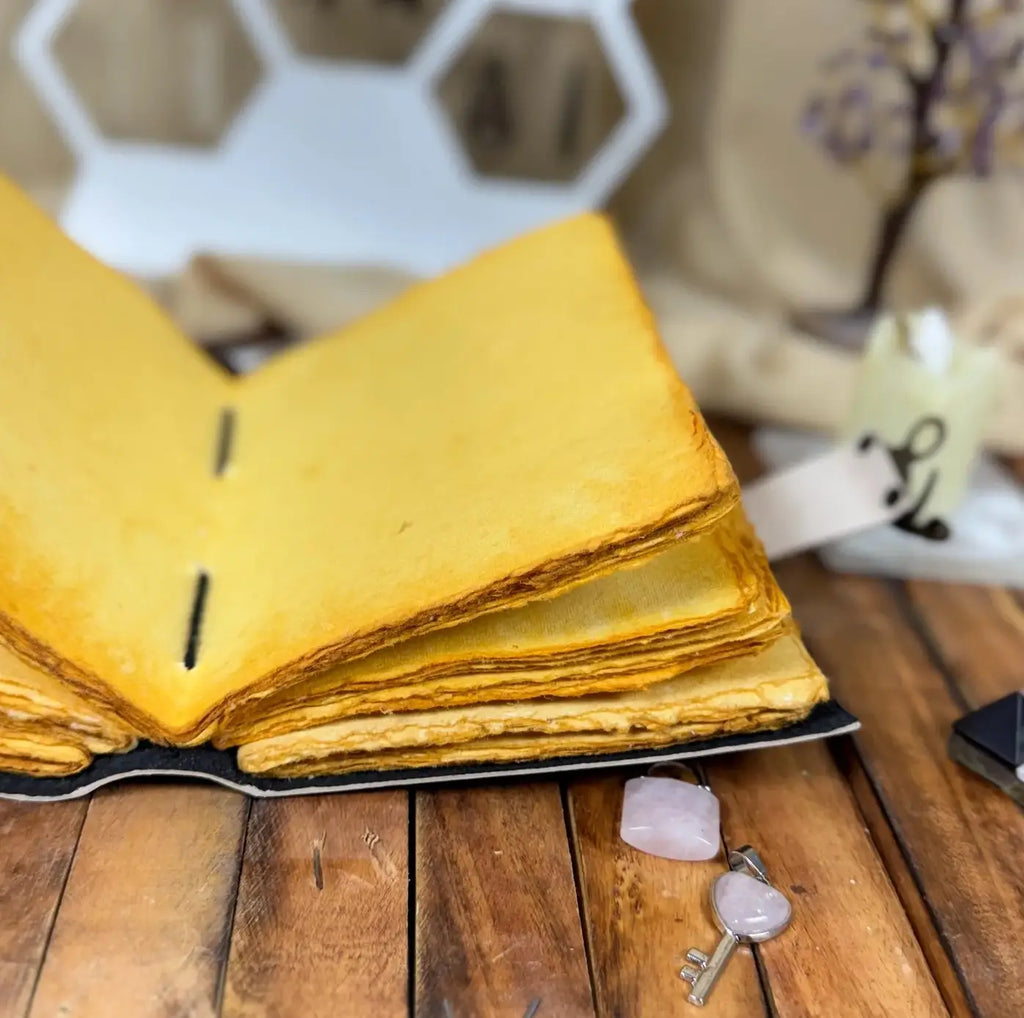 Four Moon Witches - Leather Journal Blank Vintage Notebook