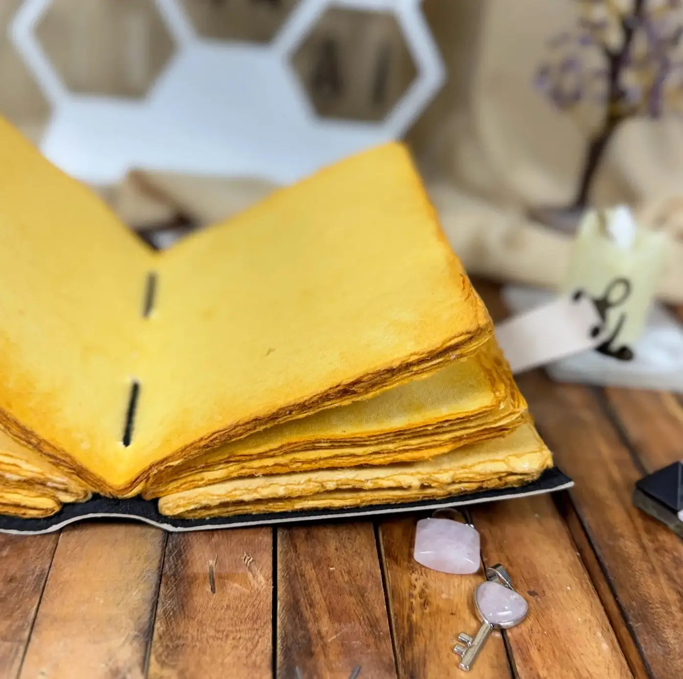 Four Moon Witches - Leather Journal Blank Vintage Notebook