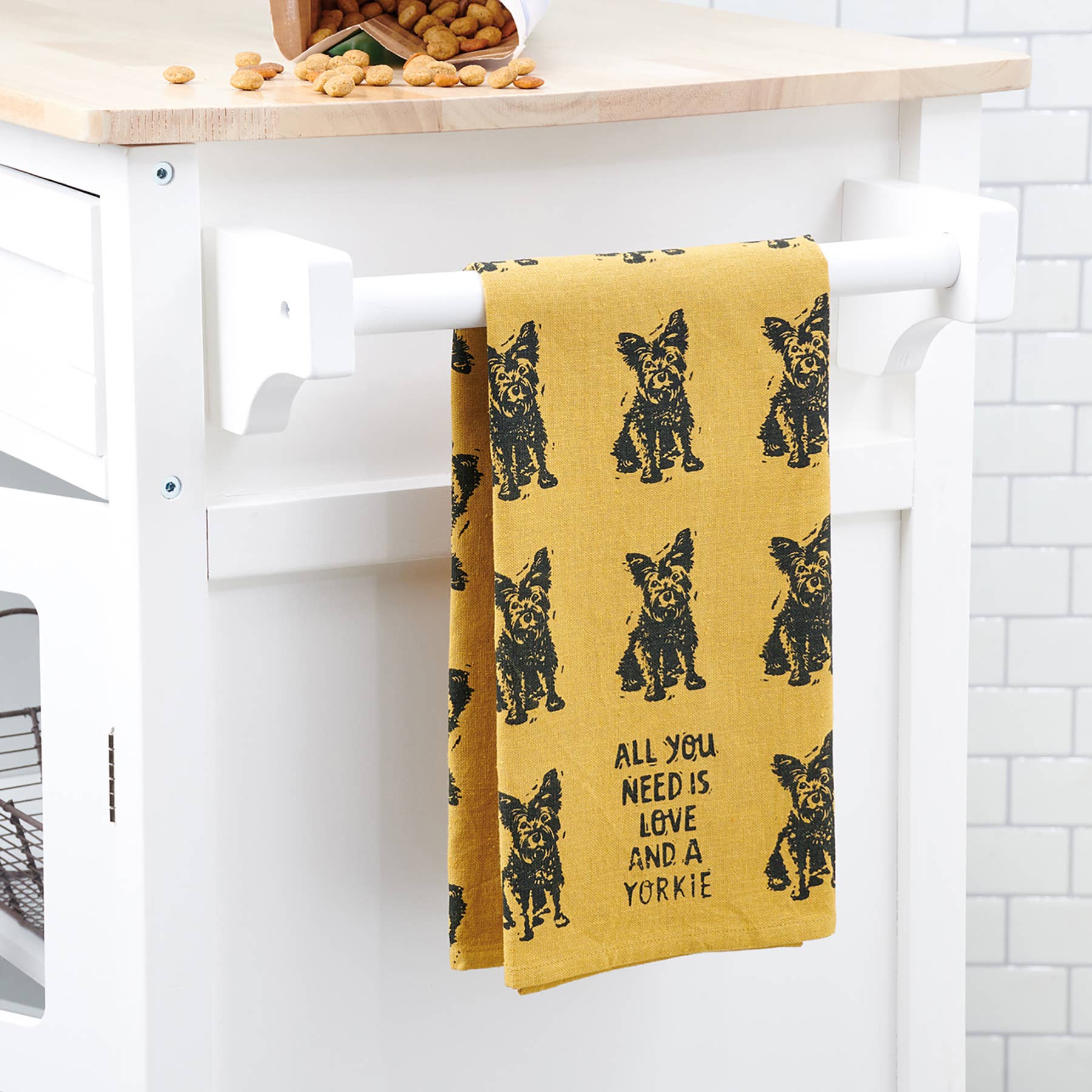 Love And A Yorkie Kitchen Towel