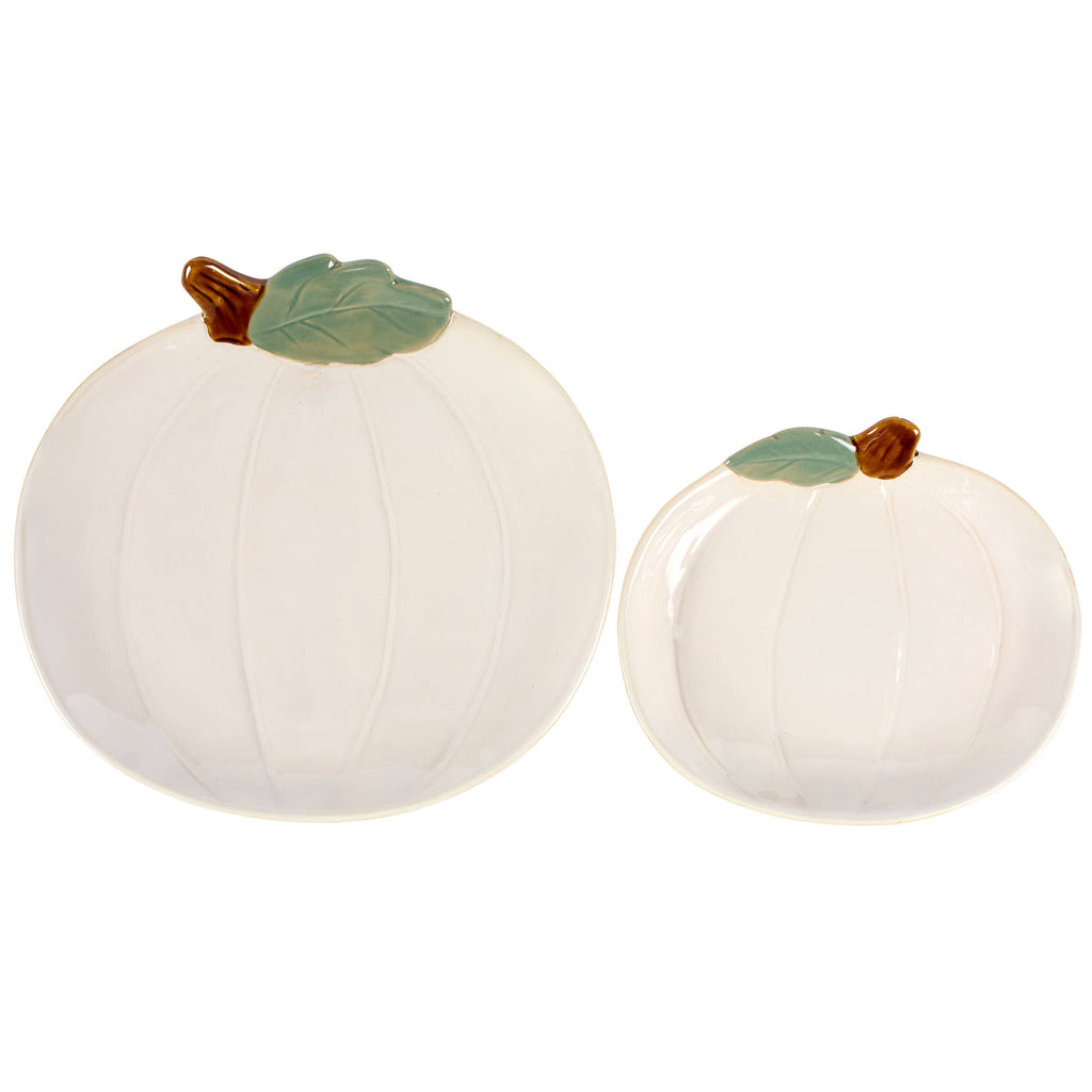 White Pumpkins Plate Set