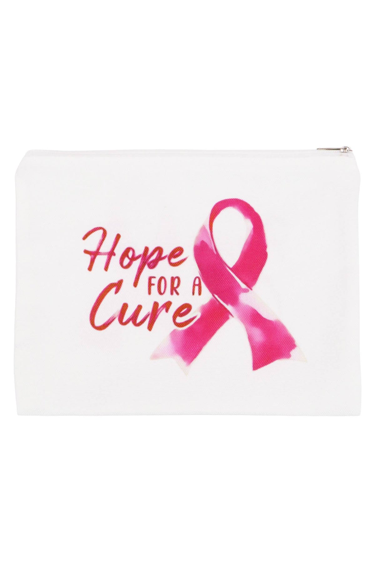 Breast Cancer Awareness Zipper Clutch Purse Bag