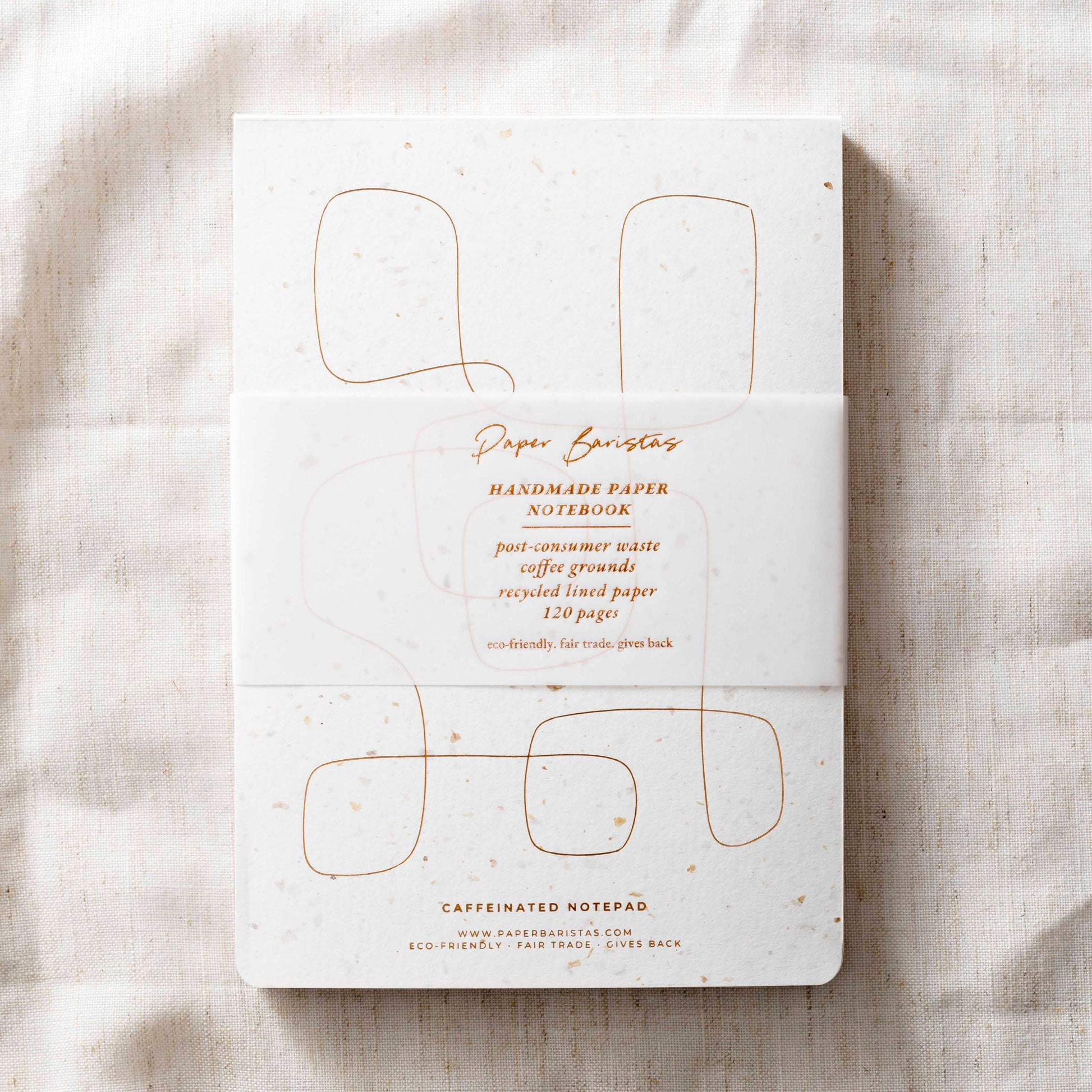 Journal Notebook Notepad | Recycle Coffee Bean Grounds Paper