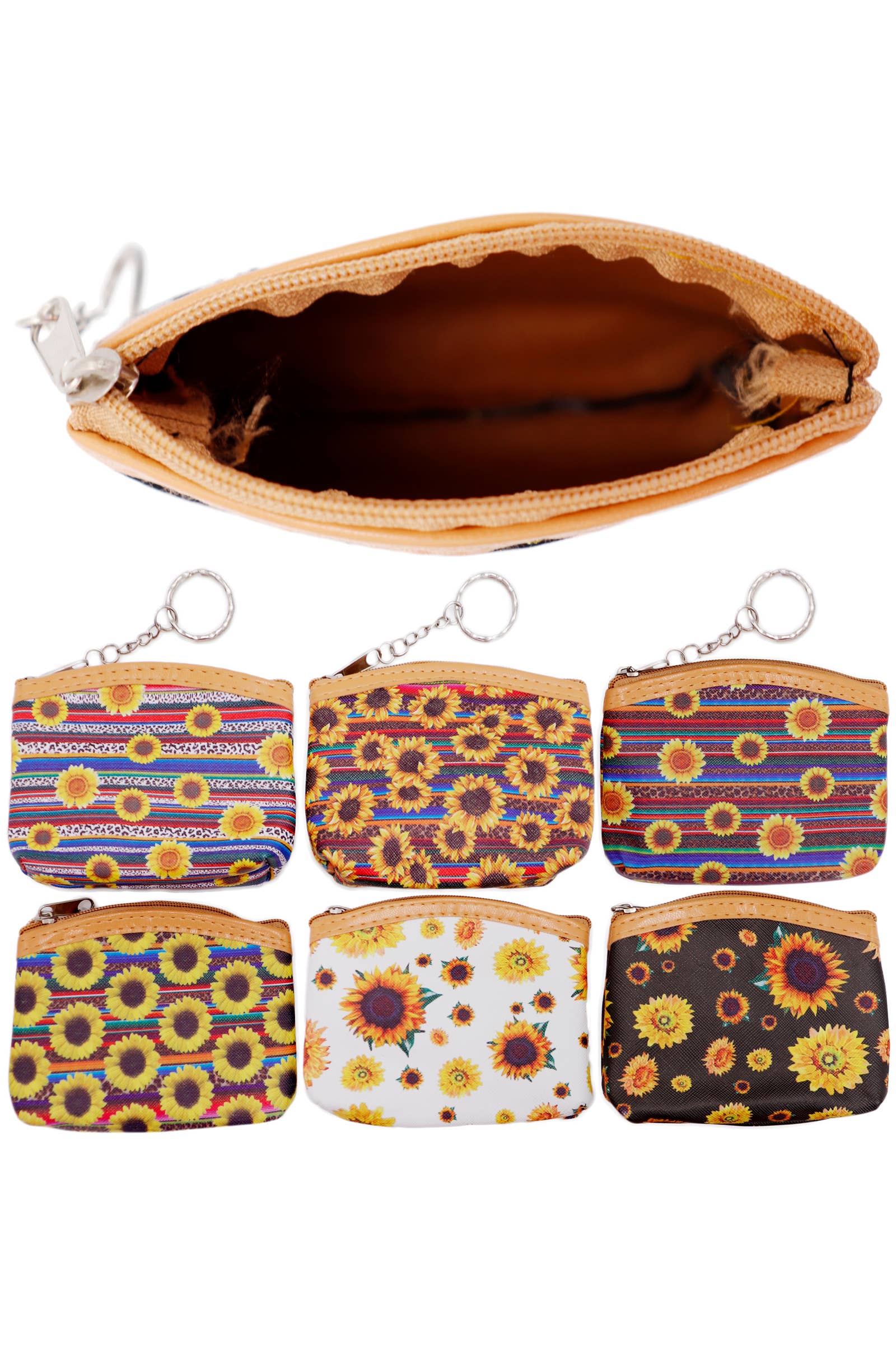 Sunflower Navajo Tribal Vegan Leather Coin Purse