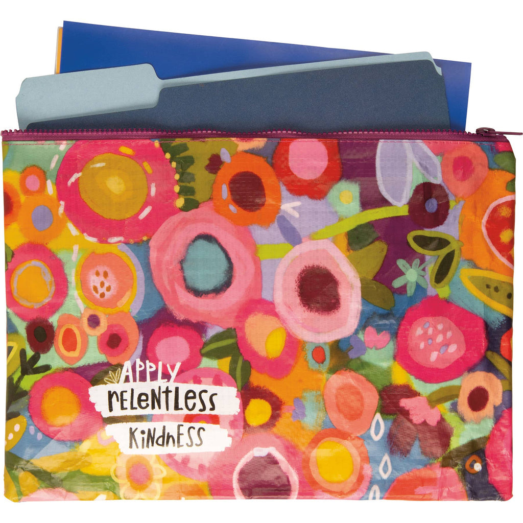 Apply Relentless Kindness Zipper Folder