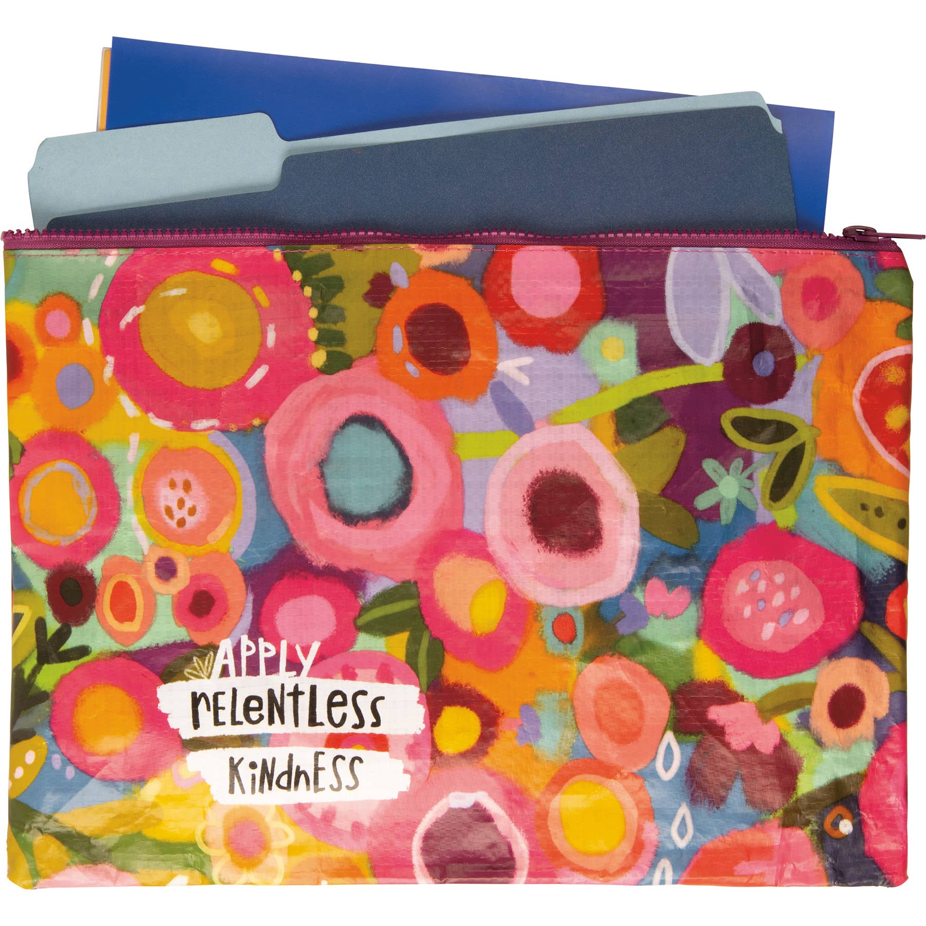 Apply Relentless Kindness Zipper Folder