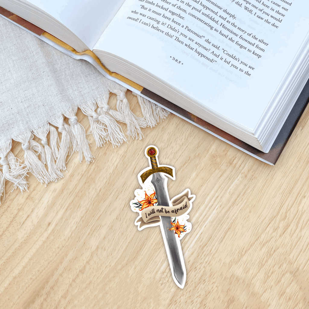 Throne of Glass "I Will Not Be Afraid" Goldryn Sticker
