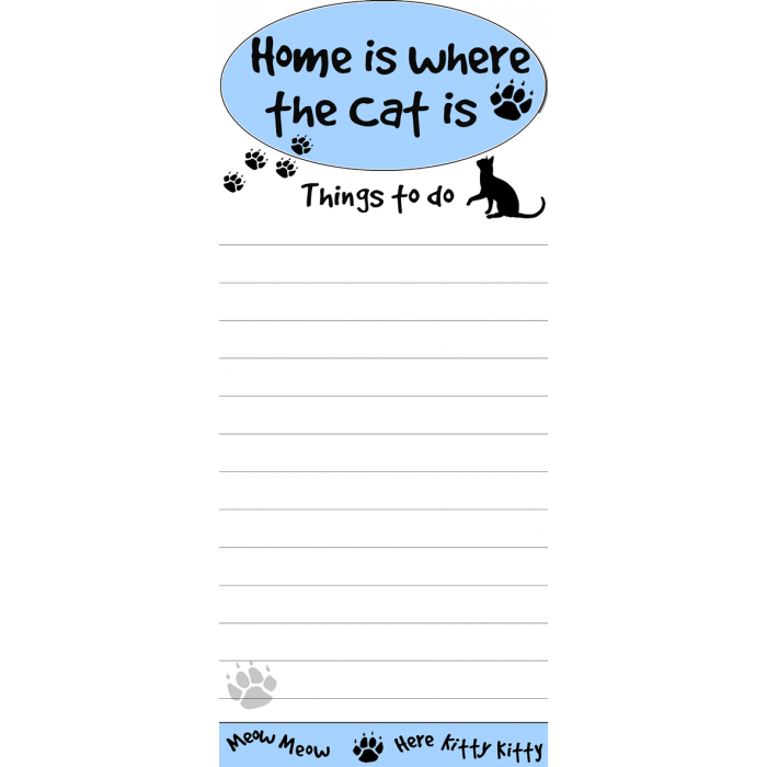 Home Is Where the Cat Is Magnetic List Pad