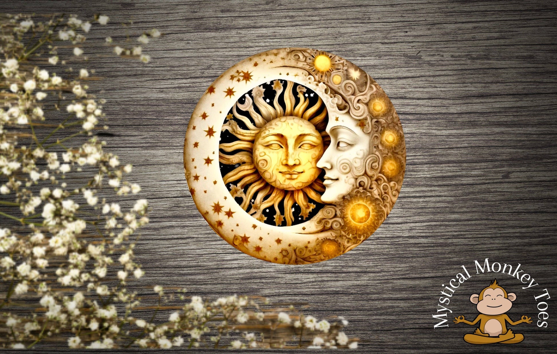 Beautiful Sun and Moon Sticker
