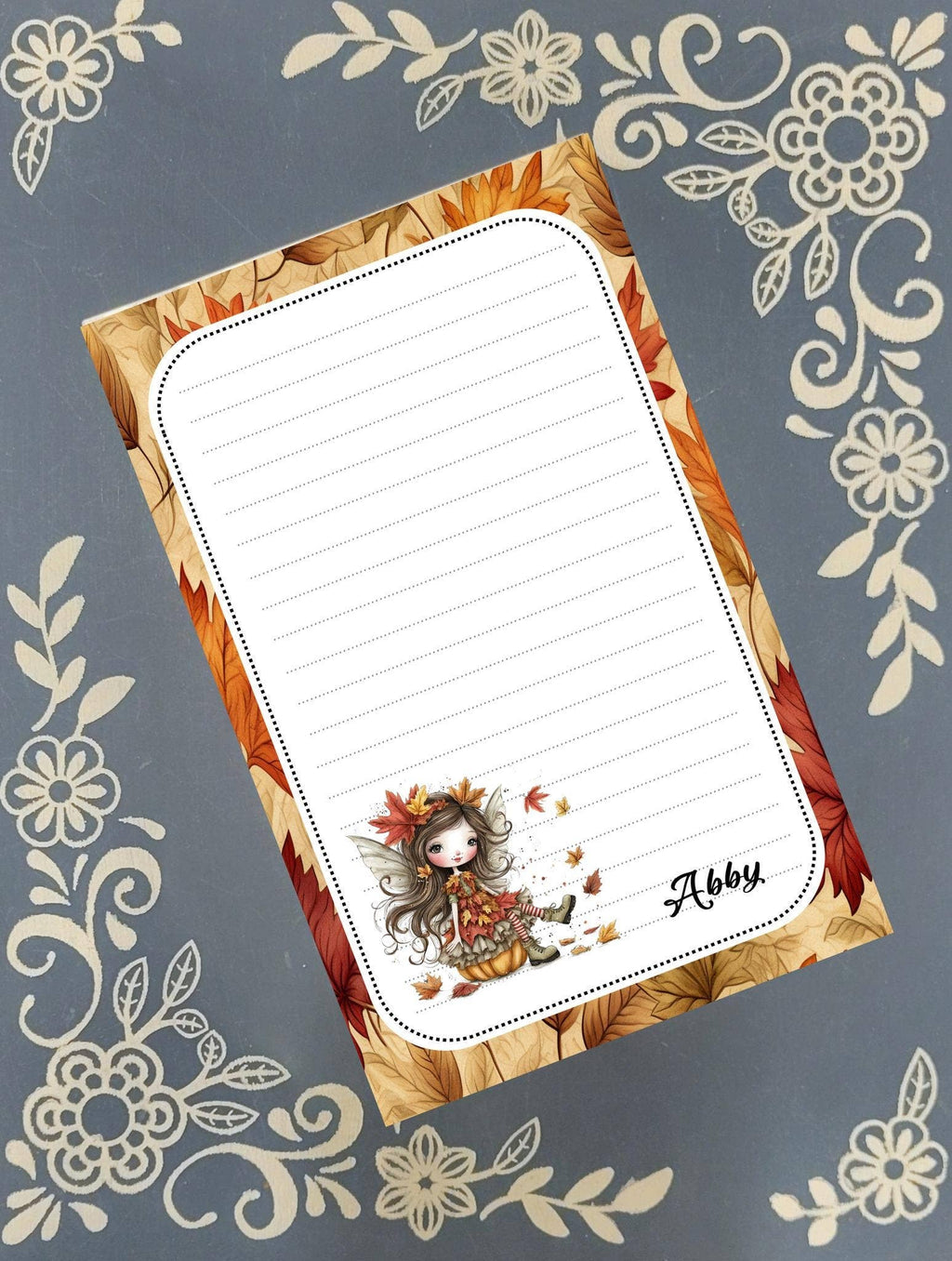 Notepad Fairy 2, Fall Autumn, Stationery
