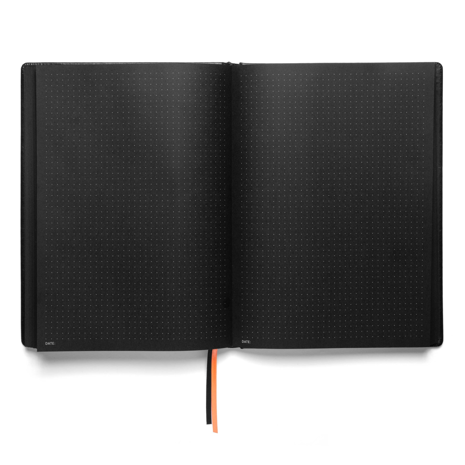 Pitch Black Dotted Journal | All Black Paper Notebook