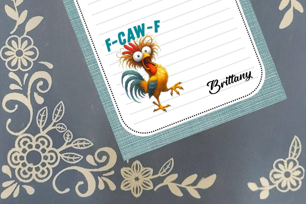 Notepad Foul Language Chicken Rooster Stationery