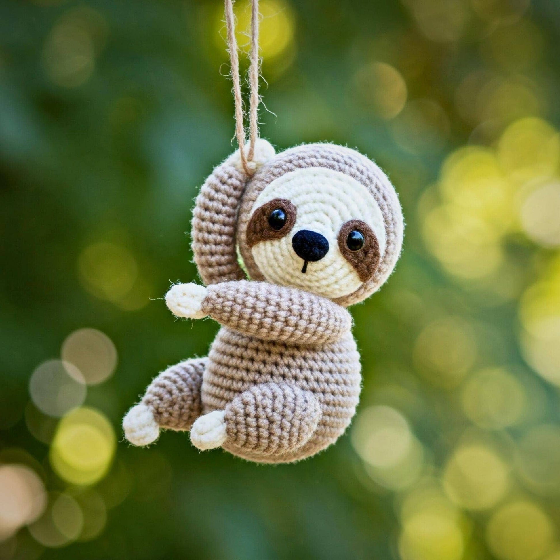 Baby Sloth Crochet, Amigurumi Baby Sloth Cute Car Hanger