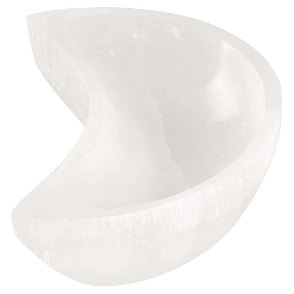 SELENITE HALF MOON TRINKET HOLDER