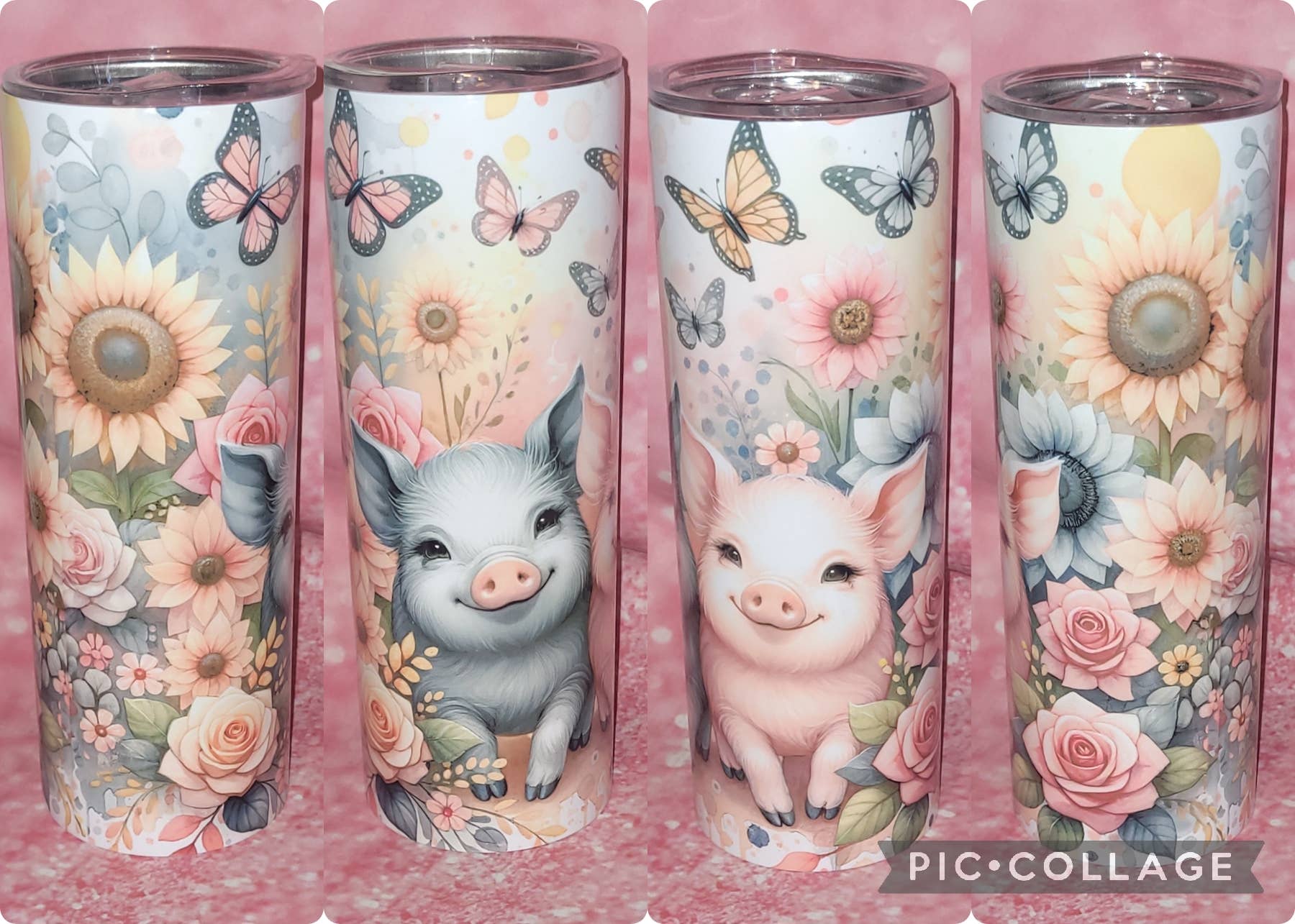 Pigs and Butterflies Tumbler 20oz