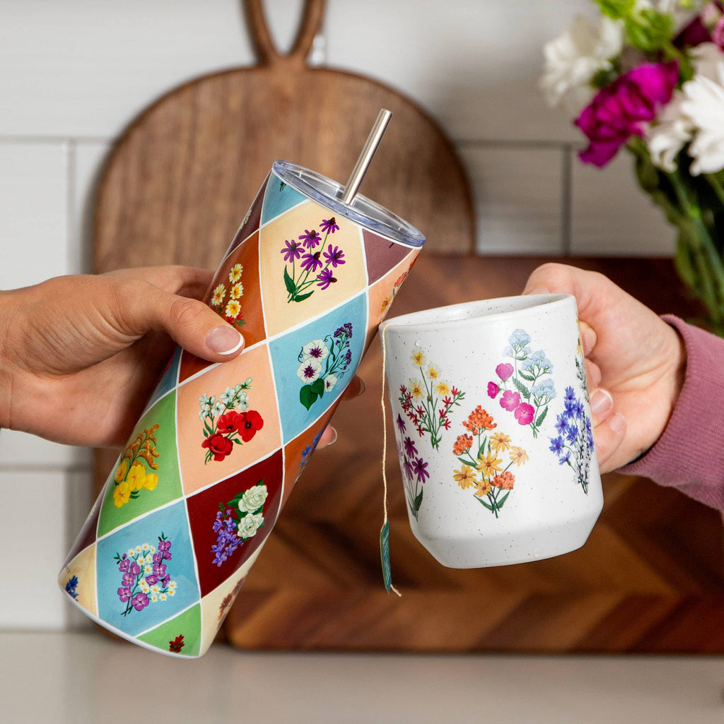 Vintage Blooms Floral 20oz Stainless Steel Skinny Tumbler