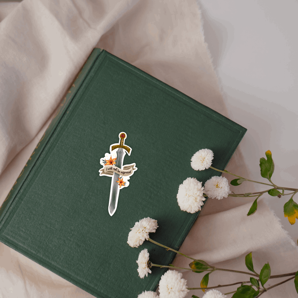 Throne of Glass "I Will Not Be Afraid" Goldryn Sticker