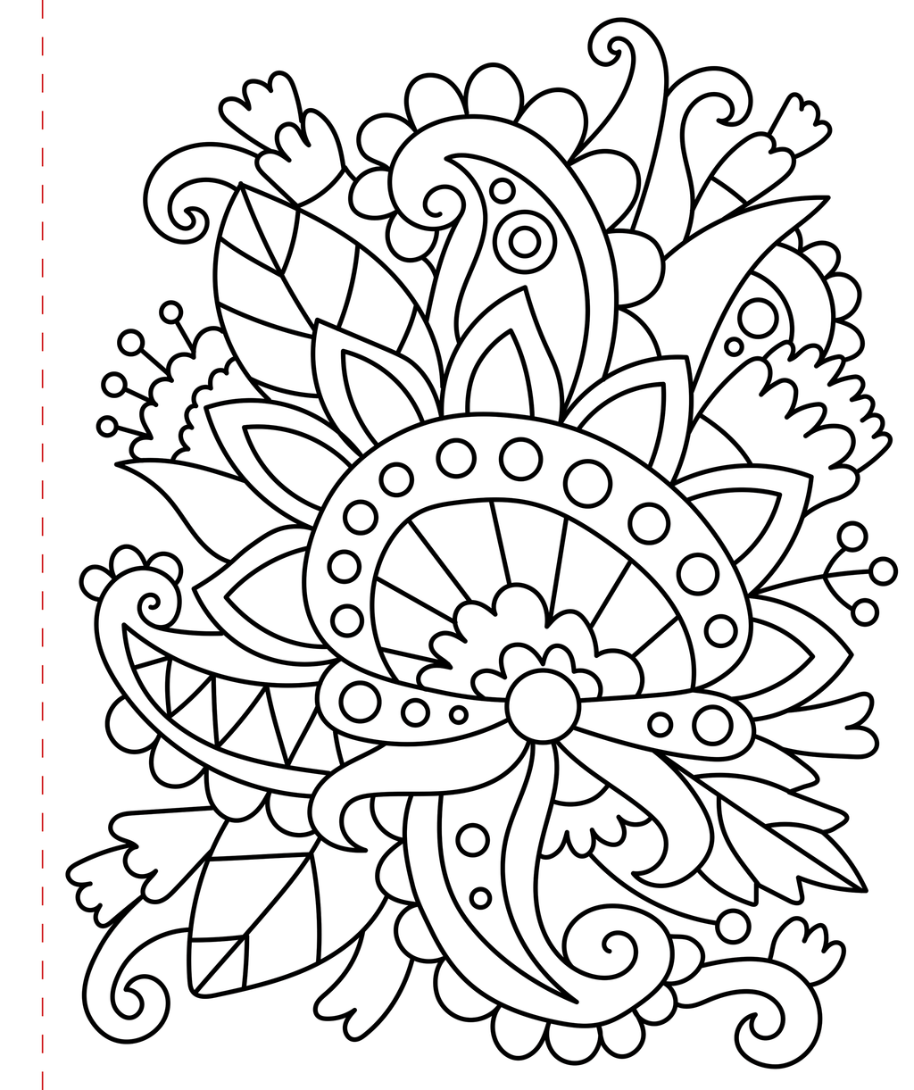 Large Print Coloring Book - Stress-Relief