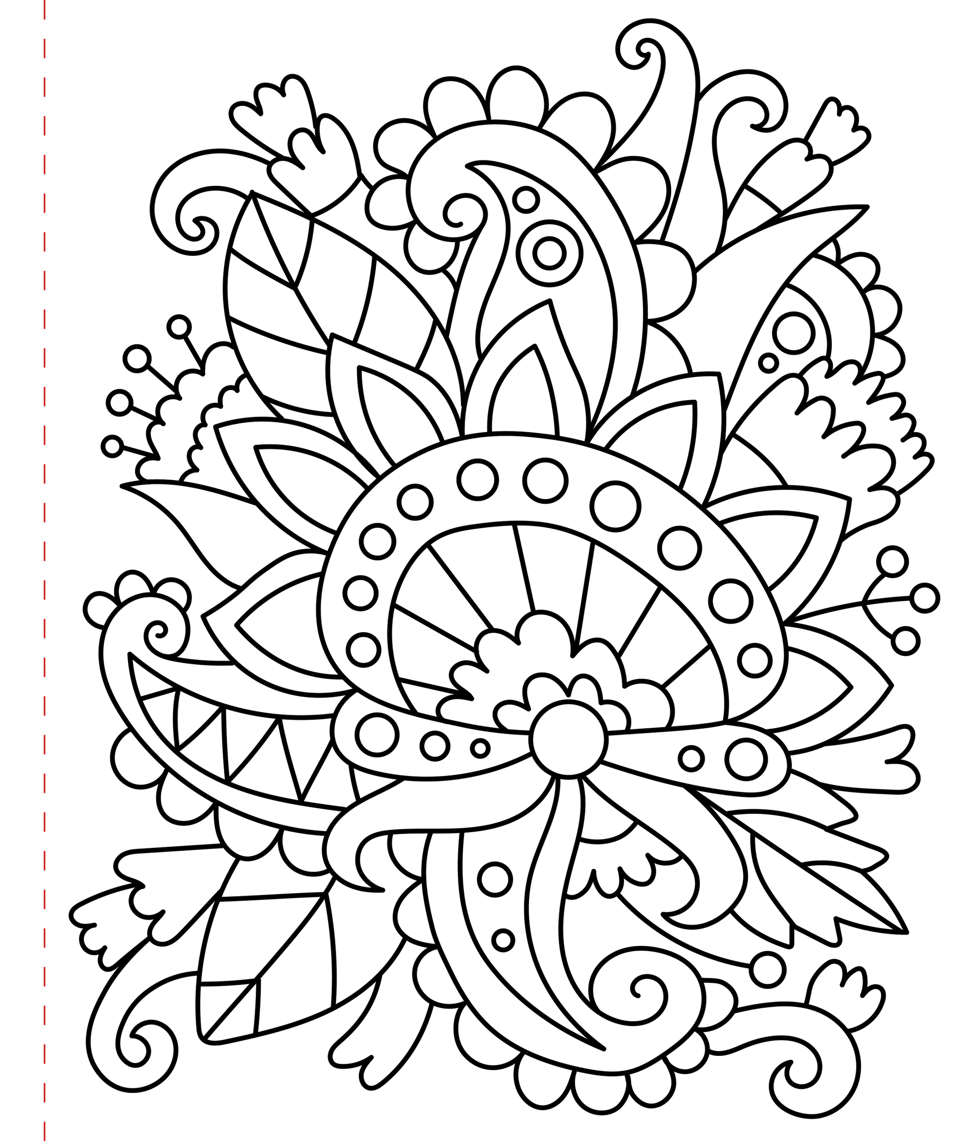 Large Print Coloring Book - Stress-Relief