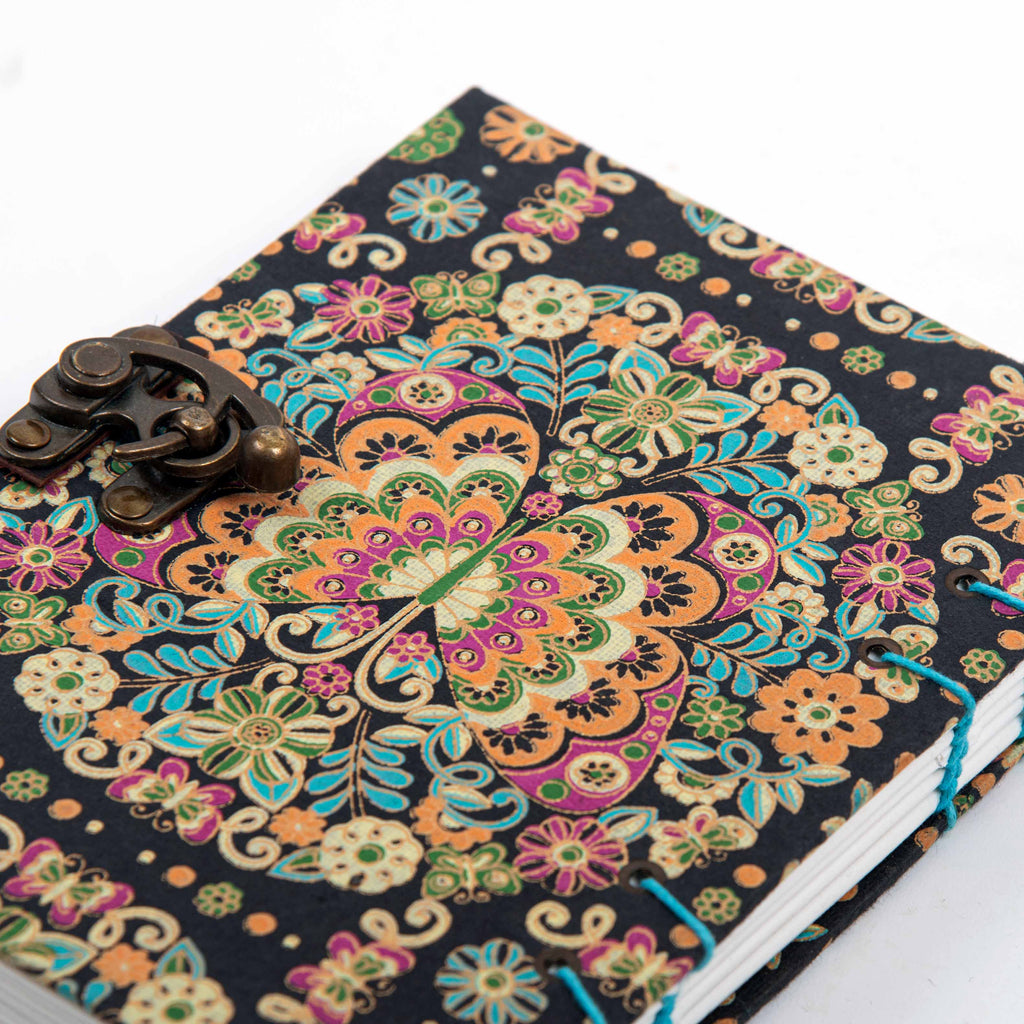 Butterfly - Journal Diary Notebook with Lock - Sketchbook Unruled 