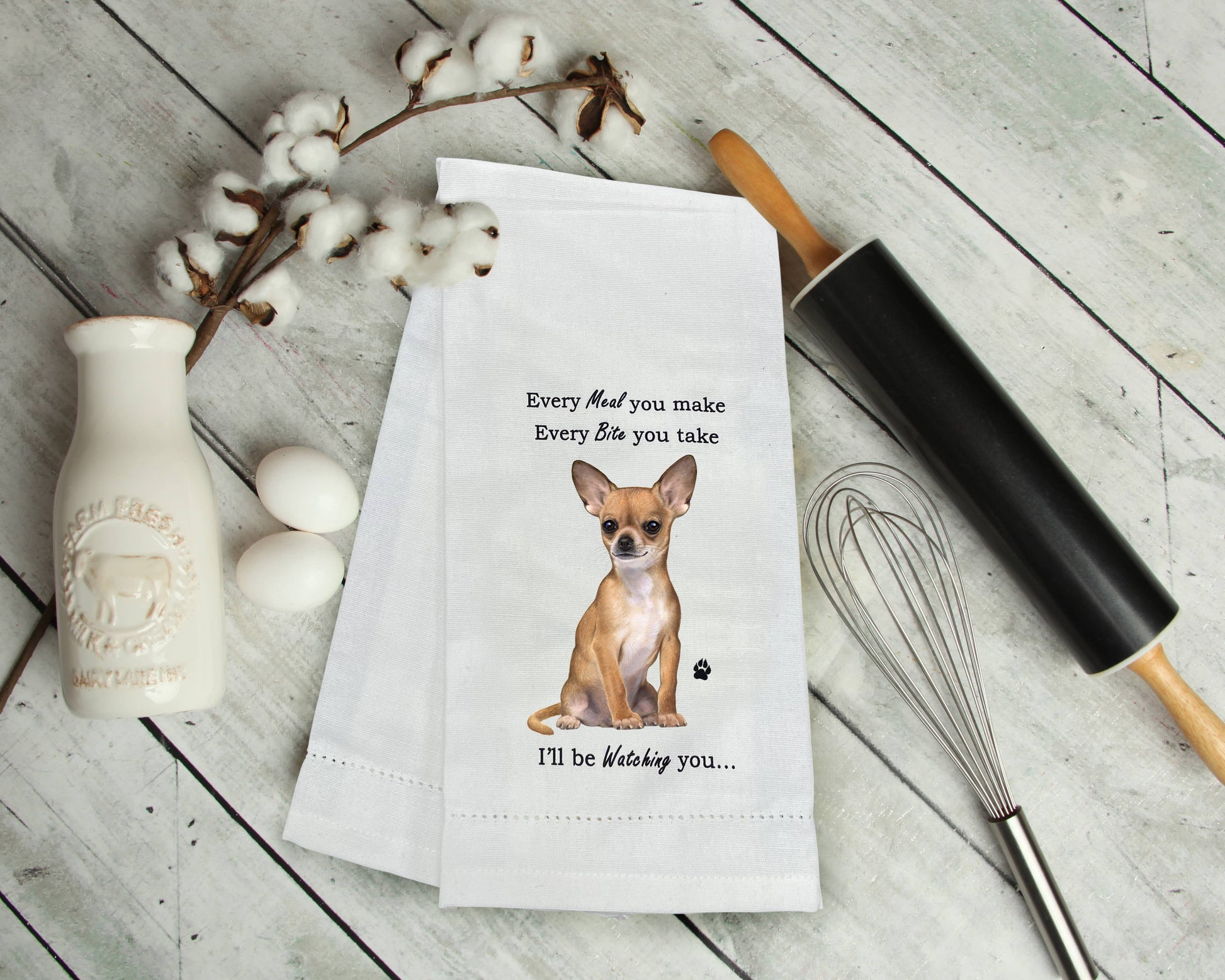 Tan Chihuahua Kitchen Towel