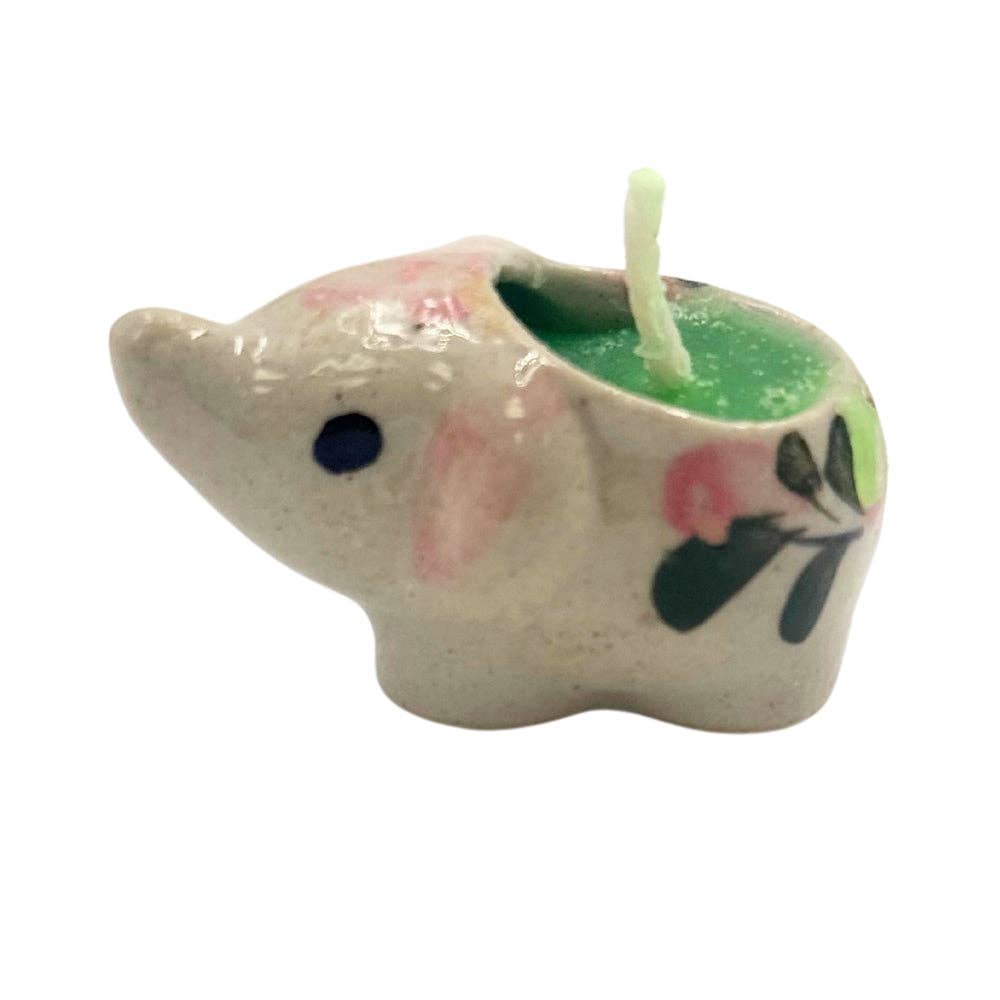 Mini Ceramic Elephant Candles (10-Pack)
