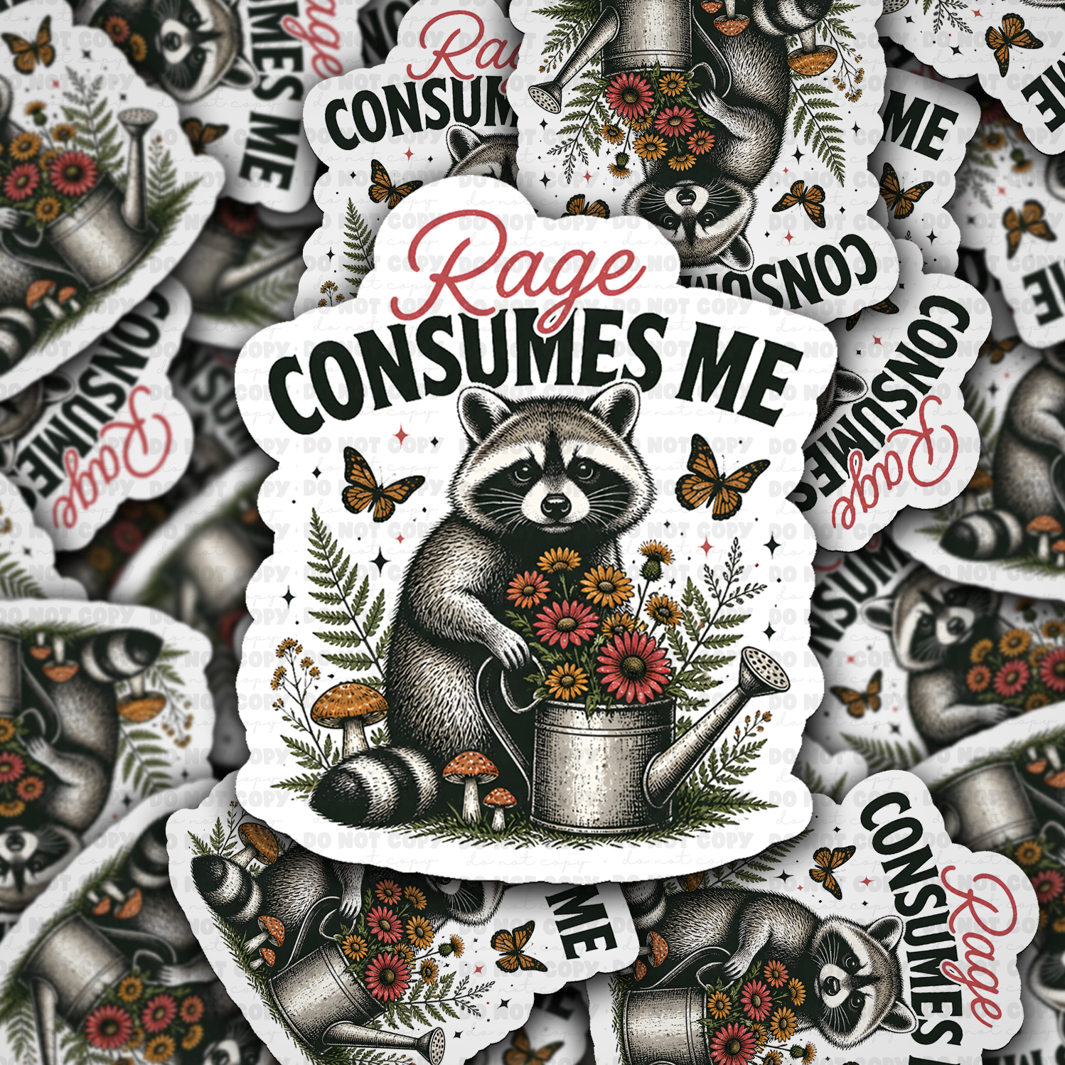 Rage consumes me sticker