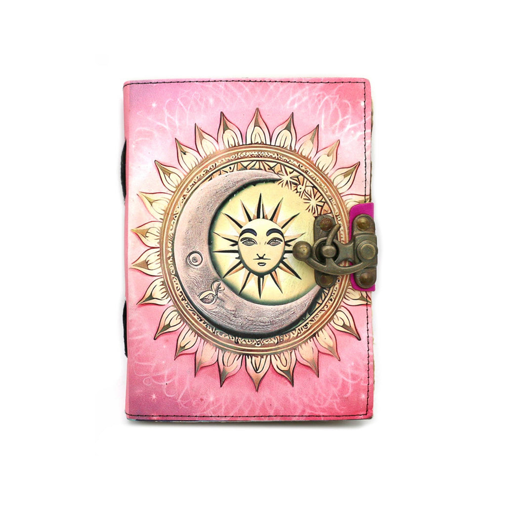 Celestial Fusion Blank Leather Journal (5 x 7 in.)