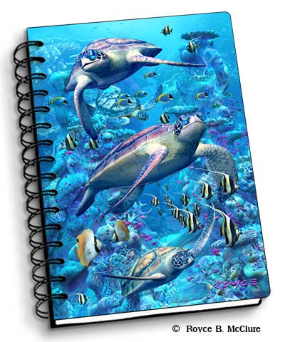 3D Royce Notebook 4" x 6" - Sea Turtle Town