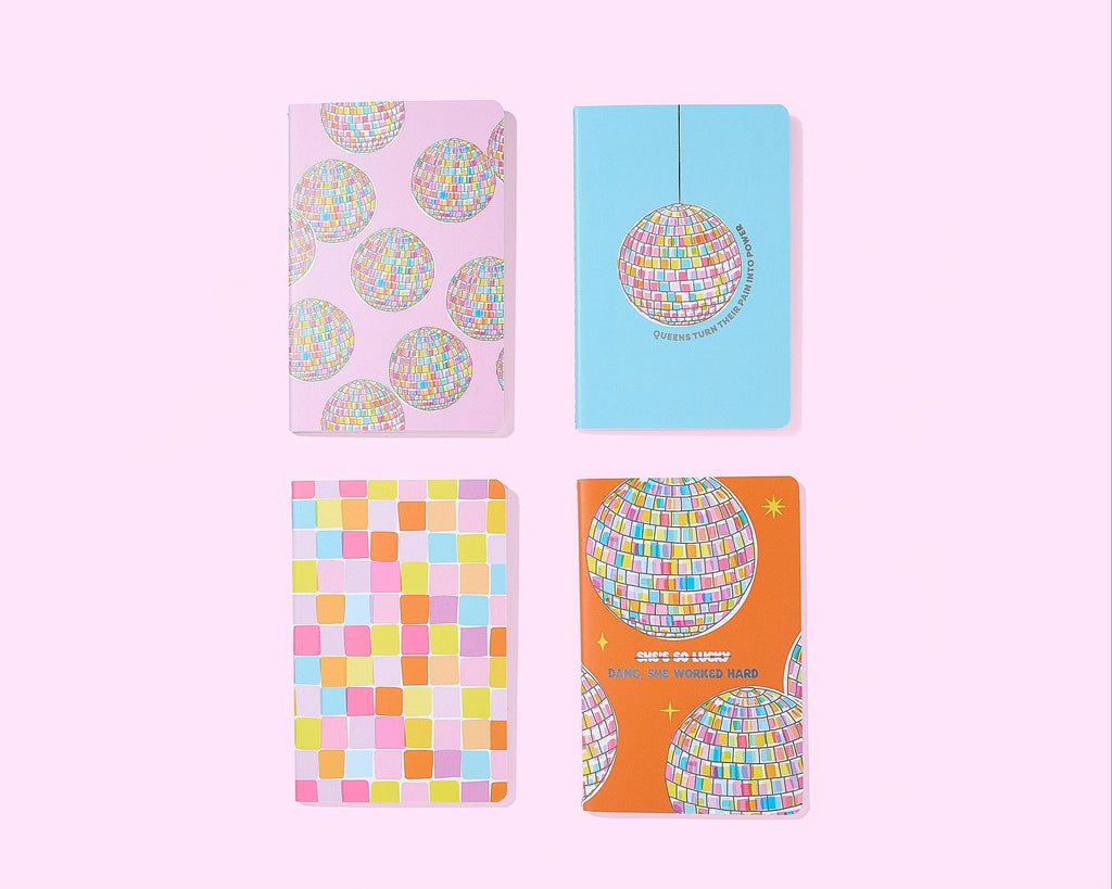 Mini Notebook Set - Disco Ball - EK - 4 Piece Set