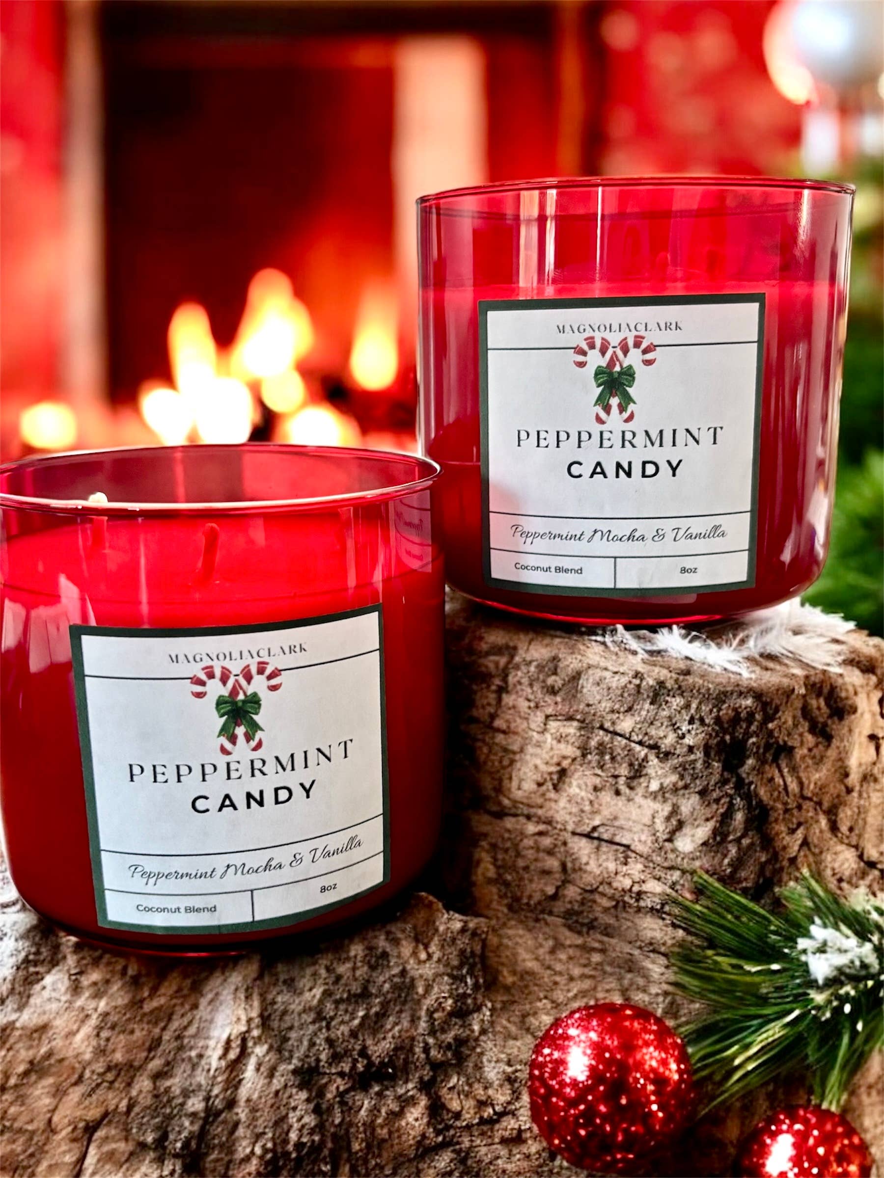 Peppermint Candy Candle- Holiday Candle