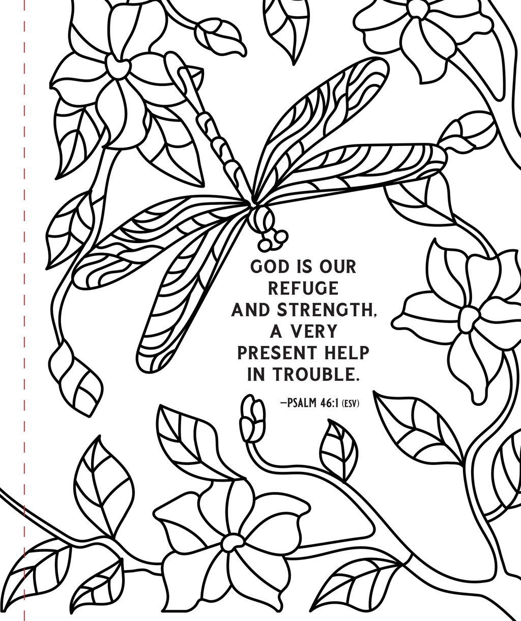 Psalms Large Print Coloring Book - Psalms