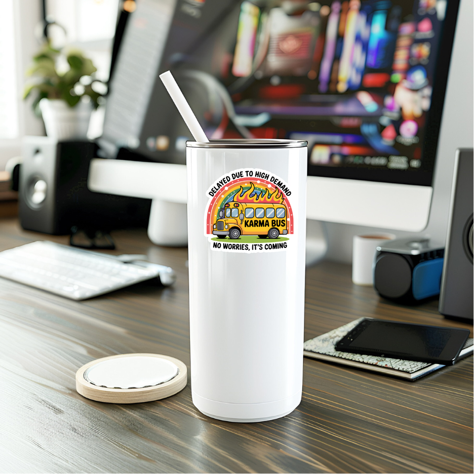 Funny Karma Bus Vinyl Sticker