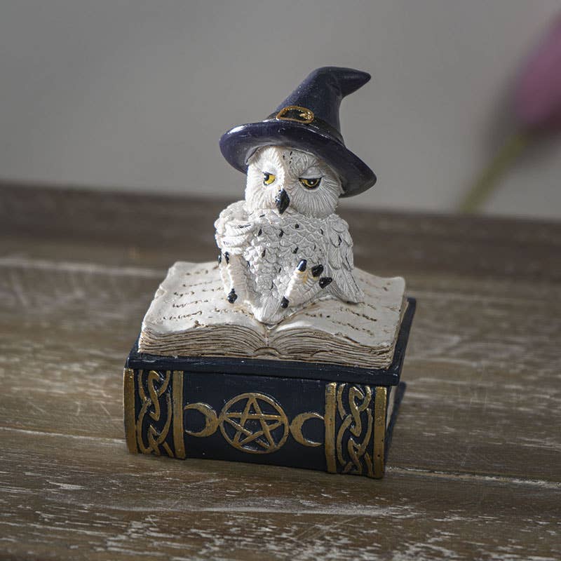Owl on Spell Book Figurine