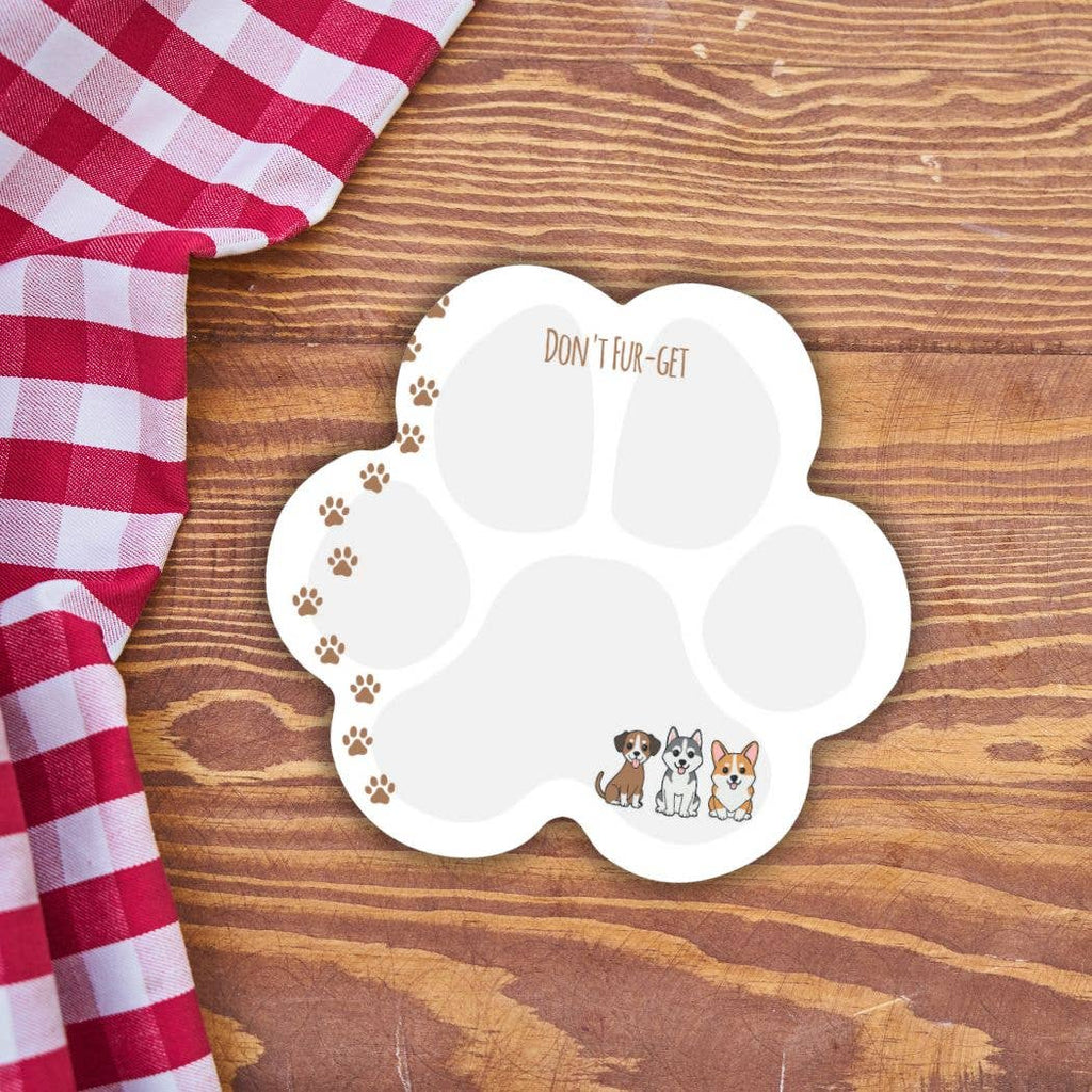 Paw Print Post-it® Notes - Pups - Don't Fur-get sticky note