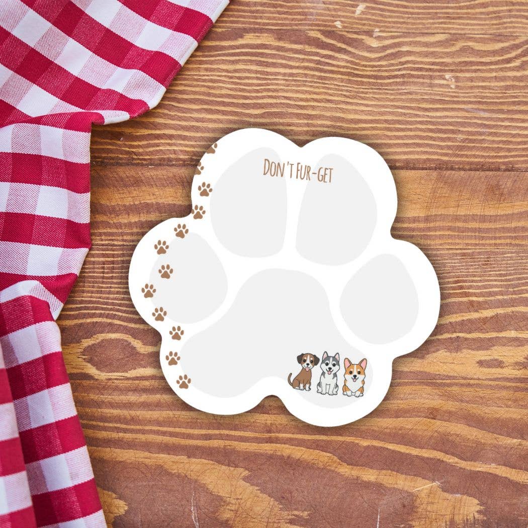 Paw Print Post-it® Notes - Pups - Don't Fur-get sticky note