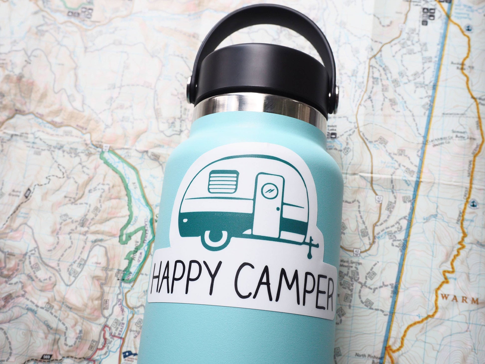 Happy Camper Sticker, Cute RV Bumper Stickers