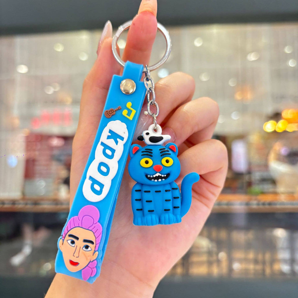 KPOP demon hunters silicone keychain