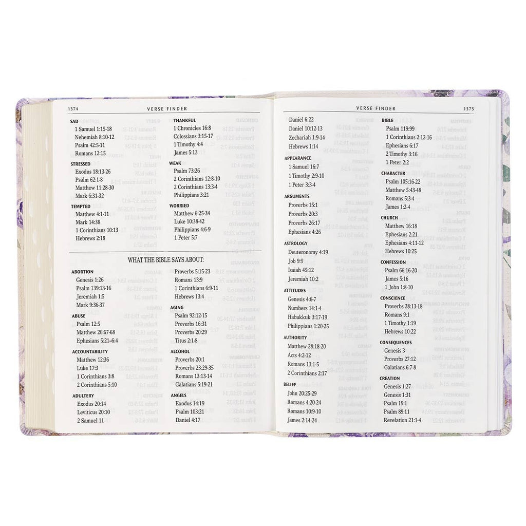 KJV Bible Giant Print Full-Size Faux Leather, Floral