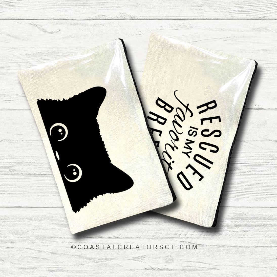 Peeking Cat Multi-Use Canvas Zipper Bag