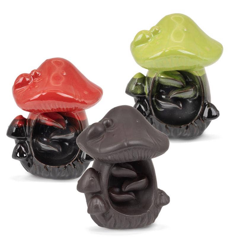 4.5" ASSORTED MUSHROOM BACKFLOW INCENSE BURNERS