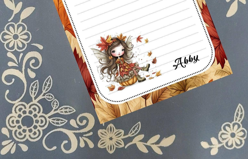Notepad Fairy 2, Fall Autumn, Stationery