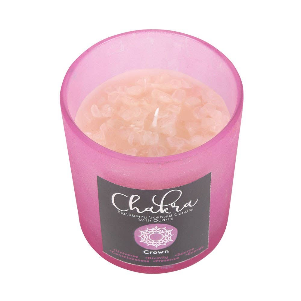 Crown Chakra Blackberry Quartz Candle