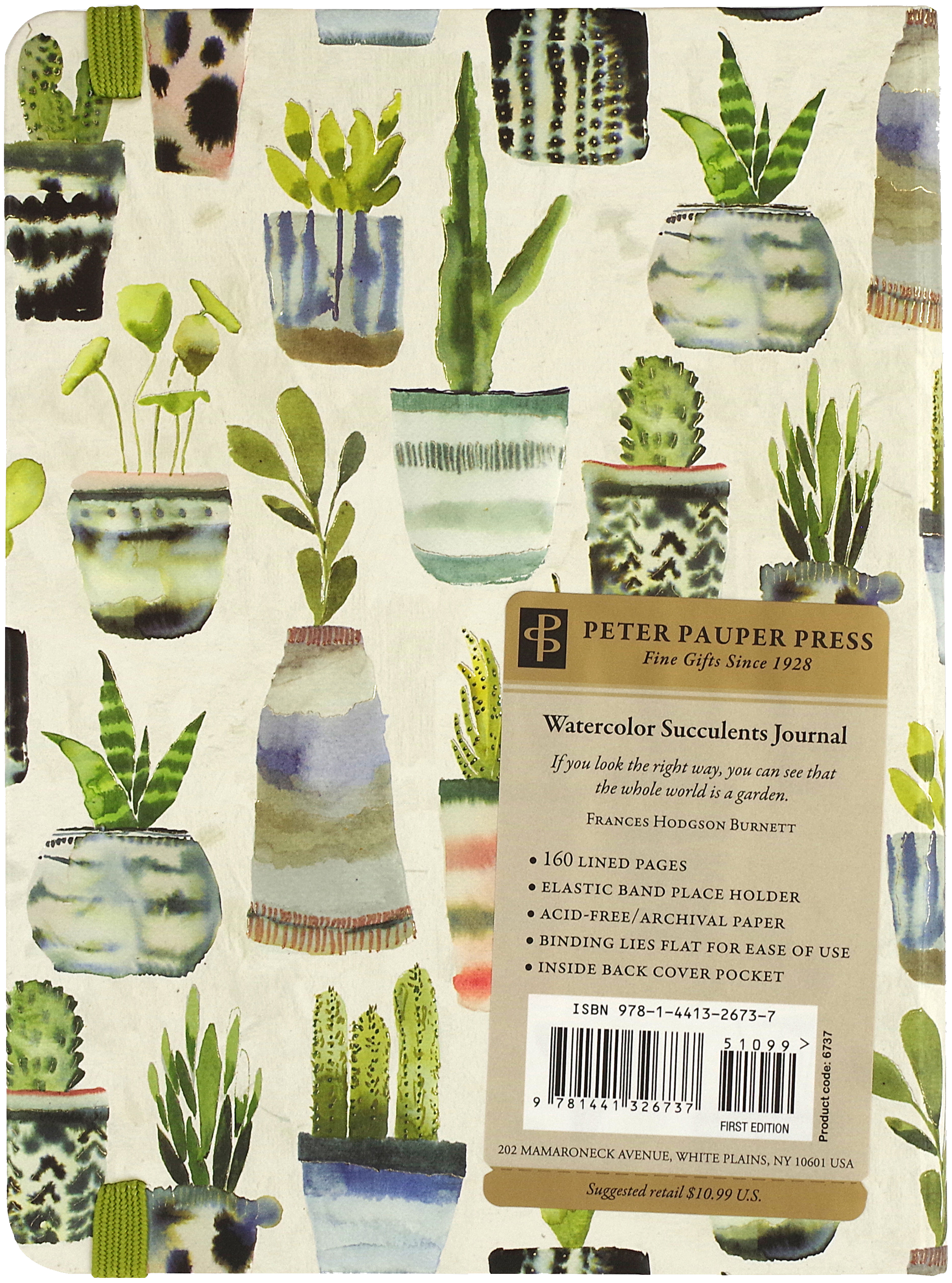 Watercolor Succulents Journal