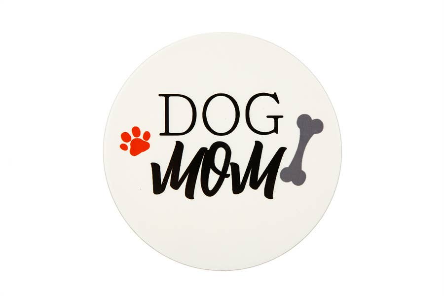 DOG MOM Themed Coaster 4Pk 