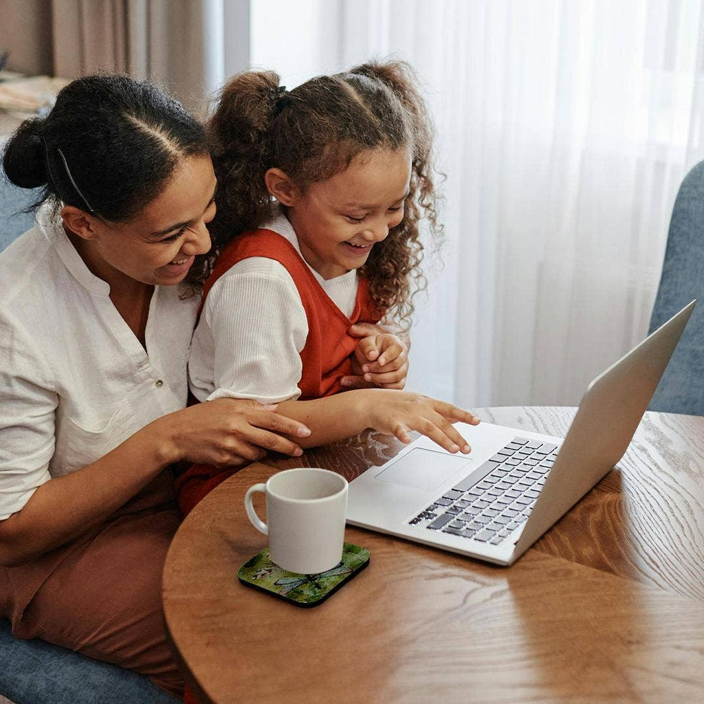 Dragonfly Vintage Collage, Soft Coaster