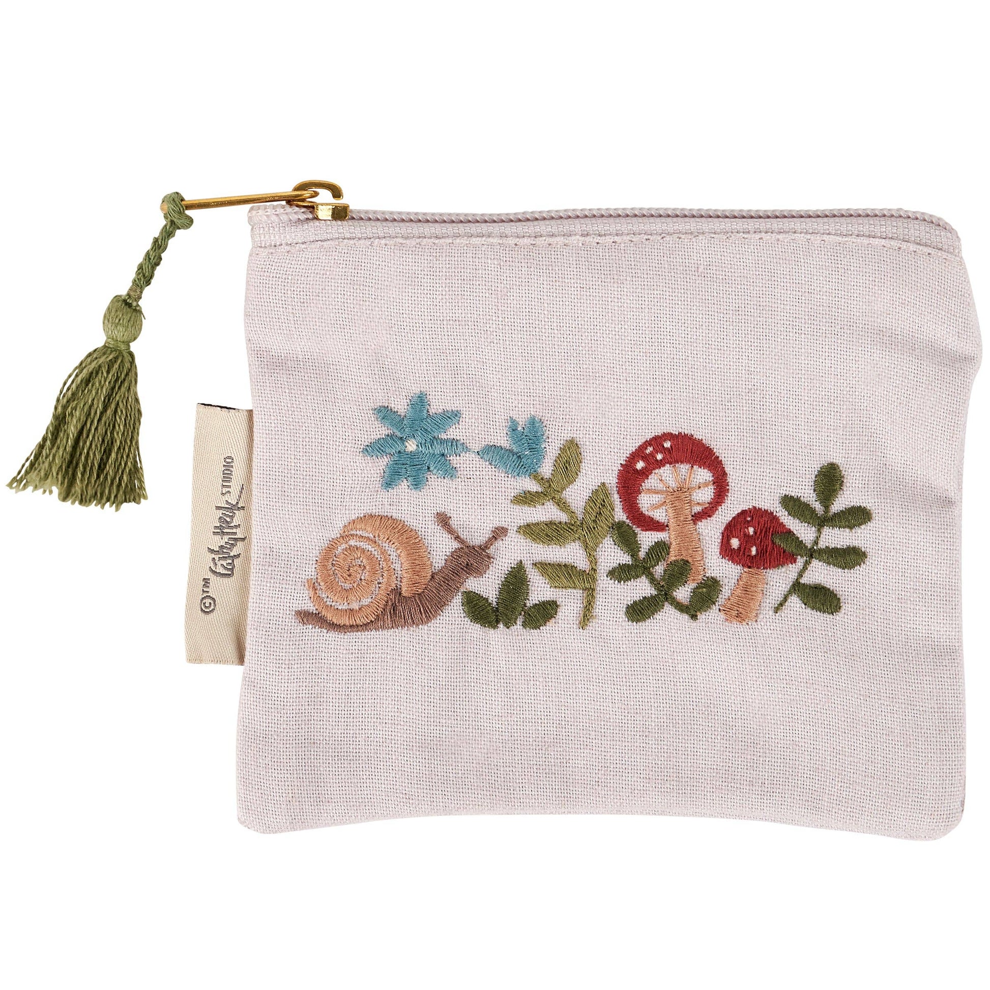 Snail & Mushroom Zipper Wallet